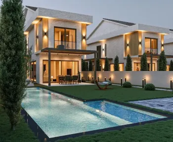 Havuzlu ve Bahçeli Calis tasarımcı beş yatak odalı villa